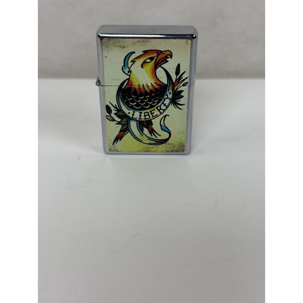 Vintage Style Liberty Eagle Lighter Traditional American Tattoo Flash Art Used